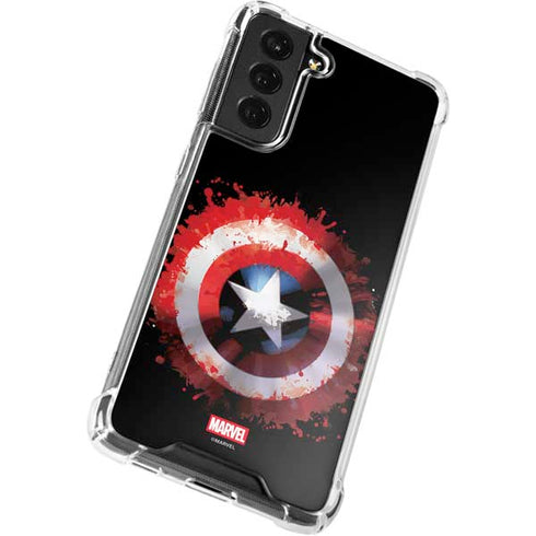 Marvel Captain America Star Shield Galaxy S21 FE Clear Case